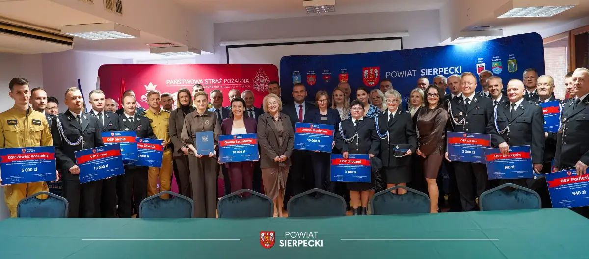 Wsparcie dla jednostek OSP w powiecie sierpeckim – 70 000 zł na dotacje