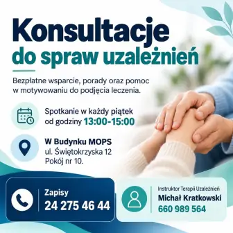 Bezpłatne konsultacje dla osób z problemami uzależnień